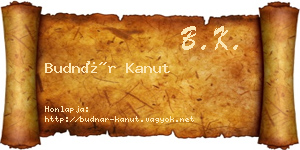 Budnár Kanut névjegykártya